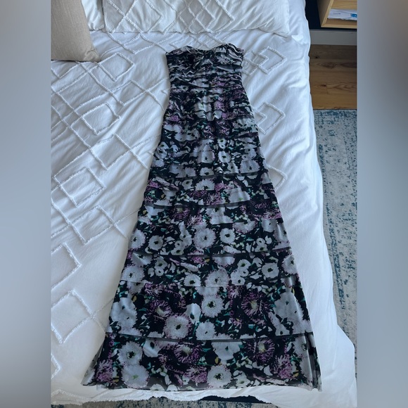 BCBG Floral strapless gown - Picture 3 of 5